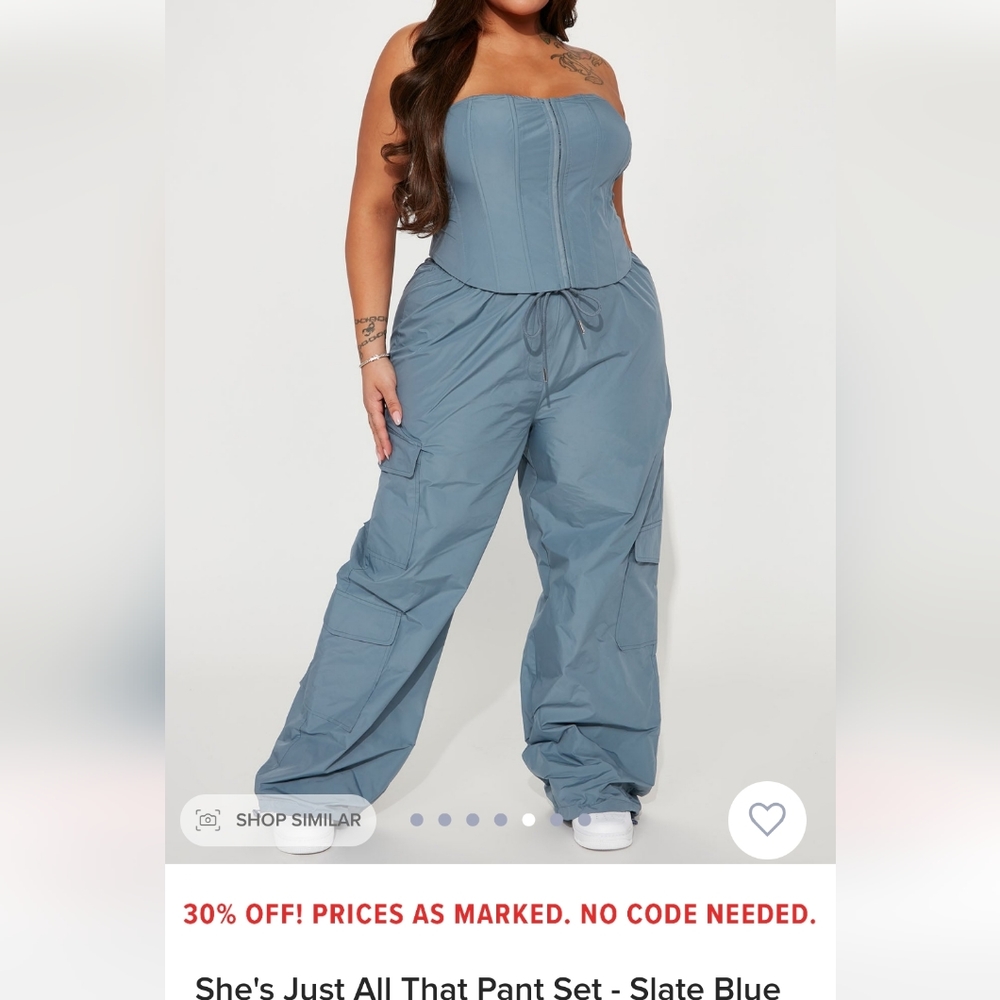 Fashion Nova She's Just All That Pant Set Size 2x NWT - Picture 1 of 1
